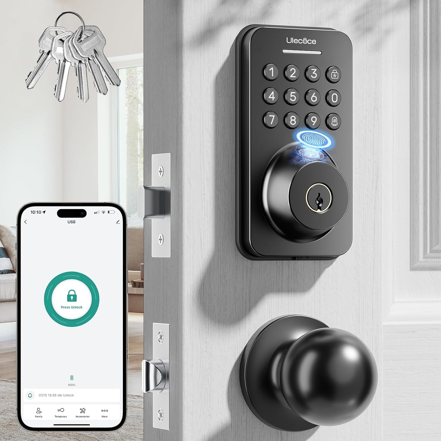 Smart Fingerprint Door Lock Set